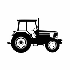 Obraz premium vector silhouette of a tractor