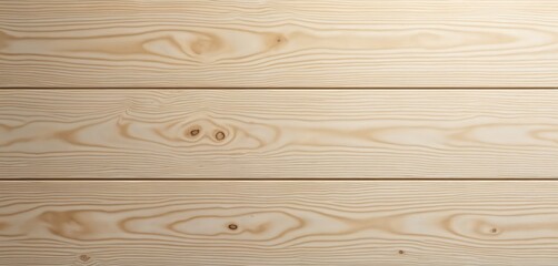 Fototapeta premium Smooth light wood planks form a seamless horizontal pattern. The pale linden surface shows subtle fine grain details and natural knots. This clean, warm texture offers rustic, elegant appeal.