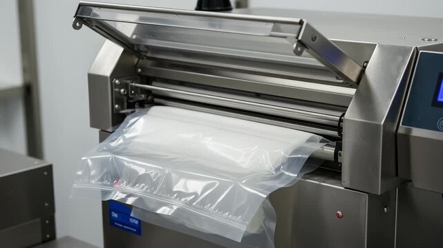 Automated vacuum sealing process of prepackaged goods in a laboratory setting environment with