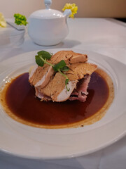 Meat dish by irish Michelin starred kitchen