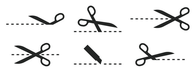 cut here icon vector