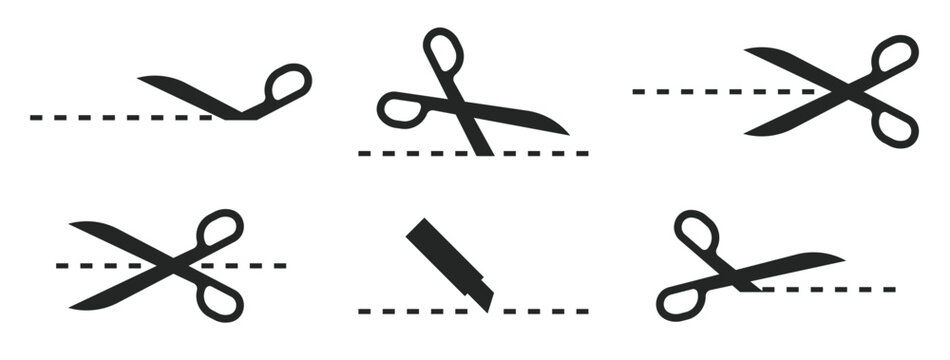 cut here icon vector