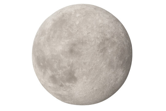 Full moon showing detailed lunar craters and surface texture, science, astronomy, and space exploration concept, transparent background - Powered by Adobe
