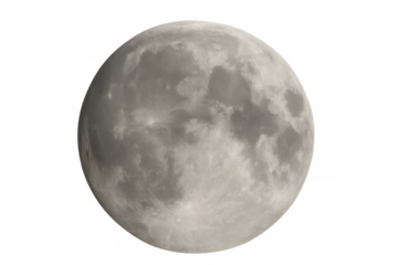 Full moon against a transparent sky, lunar orb showing detailed surface, astronomy and space concept