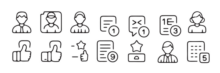 collection of user profile icons silhouette