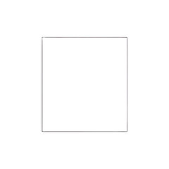 Square on White Background