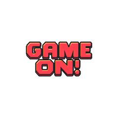 Exciting 'Game On' text for gaming events and parties