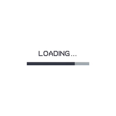 Progress bar loading indicator shows waiting state