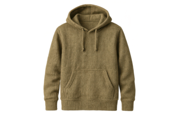 Beige hoodie isolated on transparent background, casual apparel, comfortable fit