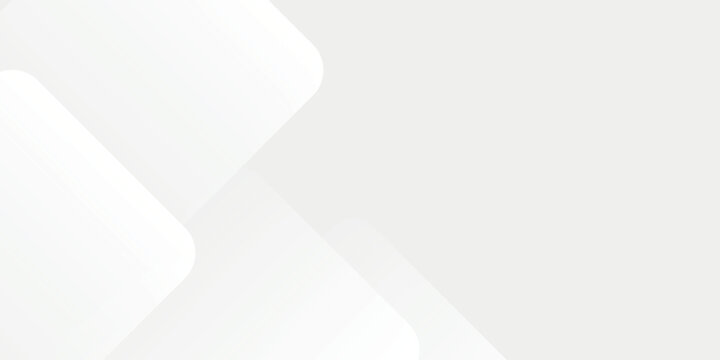 3D white geometric abstract background overlap layer on bright space with rounded rhomb effect decoration