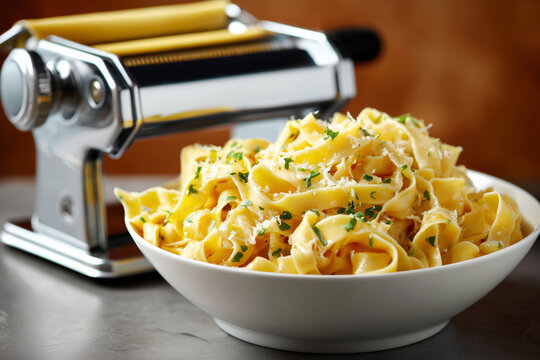 Enjoy fresh homemade pasta, topped with parmesan and herbs, perfect for family meals or culinary blog posts showcasing the art of Italian cooking