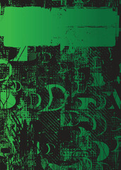 Intersected and merged grunge transparent texture vector overlay with central gradient text area for modern design,posters and digital layouts.Combined and mixed layered background for digital design.