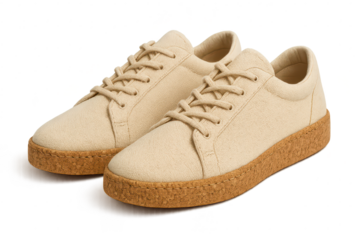 Stylish sneakers isolated on a transparent background, comfortable footwear, sport