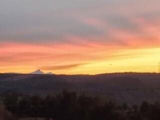 sunset in the mountains