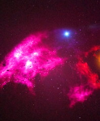 An unsurpassed picture of a star nebula and star dust of various shapes and colors. © Hennadii