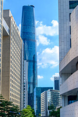 Obraz premium 中国にある大都市広州のとても美しい街並み風景A beautiful cityscape of Guangzhou, a major city in China