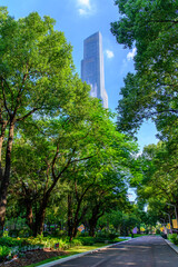 中国にある大都市広州のとても美しい街並み風景A beautiful cityscape of...