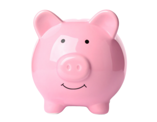 Start saving now with this pink piggy bank, a symbol of financial security and future dreams, so cute and cheerful