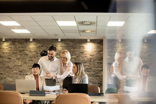 Team collaboration in a modern office during a brainstorming session