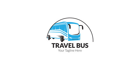 Vector Travel Bus Logo Design fully editable high quality
