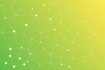 Green to Yellow Abstract Network Mesh Background