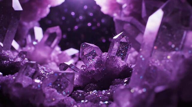 rare earth magnets sparkling purple amethyst crystal geode formation