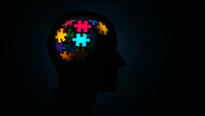 Obraz premium Colorful Puzzle Pieces Representing Creative Thinking and Imagination
