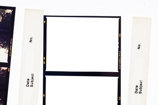 120 film size medium format color film frame.With white space.