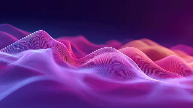 Abstract data visualization showing digital sound wave technology