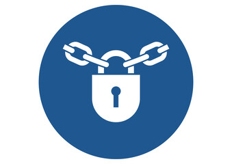 International sign keep locked, vector icon illustration