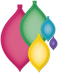 set of colorful labels with ribbons,eps