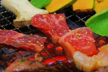 Appetizing juicy Wagyu grilled meat