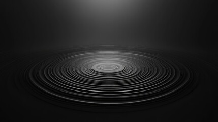 Concentric ripples forming an abstract dark elegant background