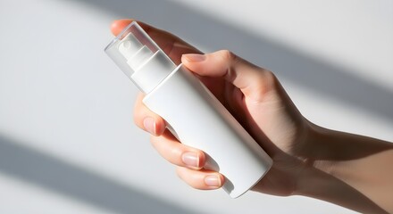 close up of a hand  holding a syringe bottle