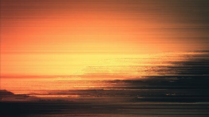 Obraz premium Abstract sunset glitch art horizontal stripes texture