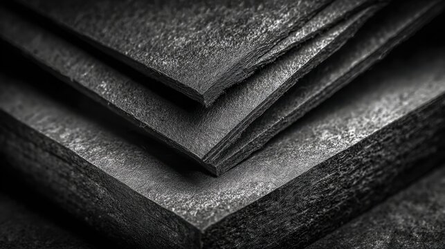 Unrolled sheet of dark, textured, quality paper with visible dark edges providing a visual metaphor for stock market trends and documents