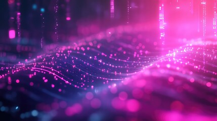 Digital data streaming across abstract technology network wave