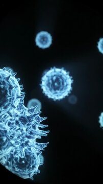 Mold Spores 3D Scientific Visualization on Dark Background