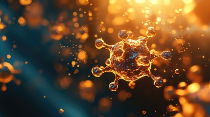 Virus attacking human internal system cellular level