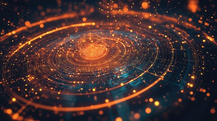 Global network connecting big data with digital technology