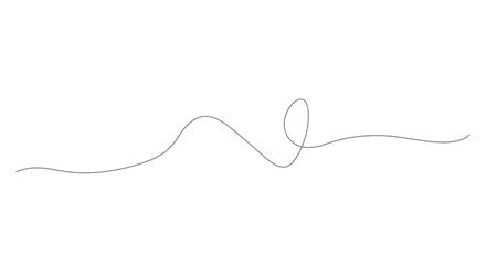 Obraz premium Minimalist Line Art Simple Curve Vector Design Element for Creative Projects