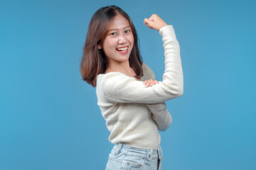 Indonesian Woman Showing Strong Confident Flex