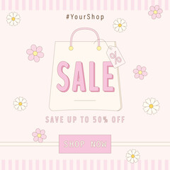 pink shopping bag promotion