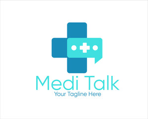 Fototapeta premium MEDICAL TALK AND CONSULT LOGO
