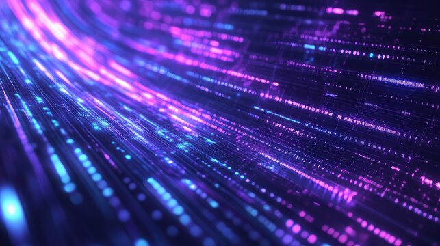 Digital data streaming network information technology concept