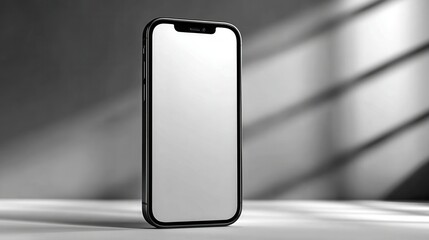 Smartphone mockup model featuring blank white screen and digital investment economy theme, perfect for global business marketing plan infographics