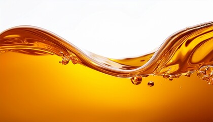 A Liquid Wave Of Clear Oil A Bright Splash Of Orange Liquid Abstract Shining Background For Design