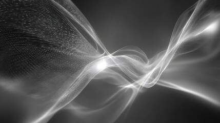 Abstract flowing waves creating a digital sound background