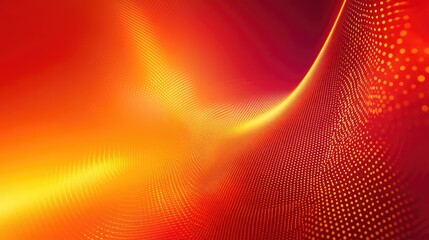 Fototapeta premium Glowing red orange digital wave particle background
