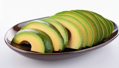Isolated Sliced Avocado